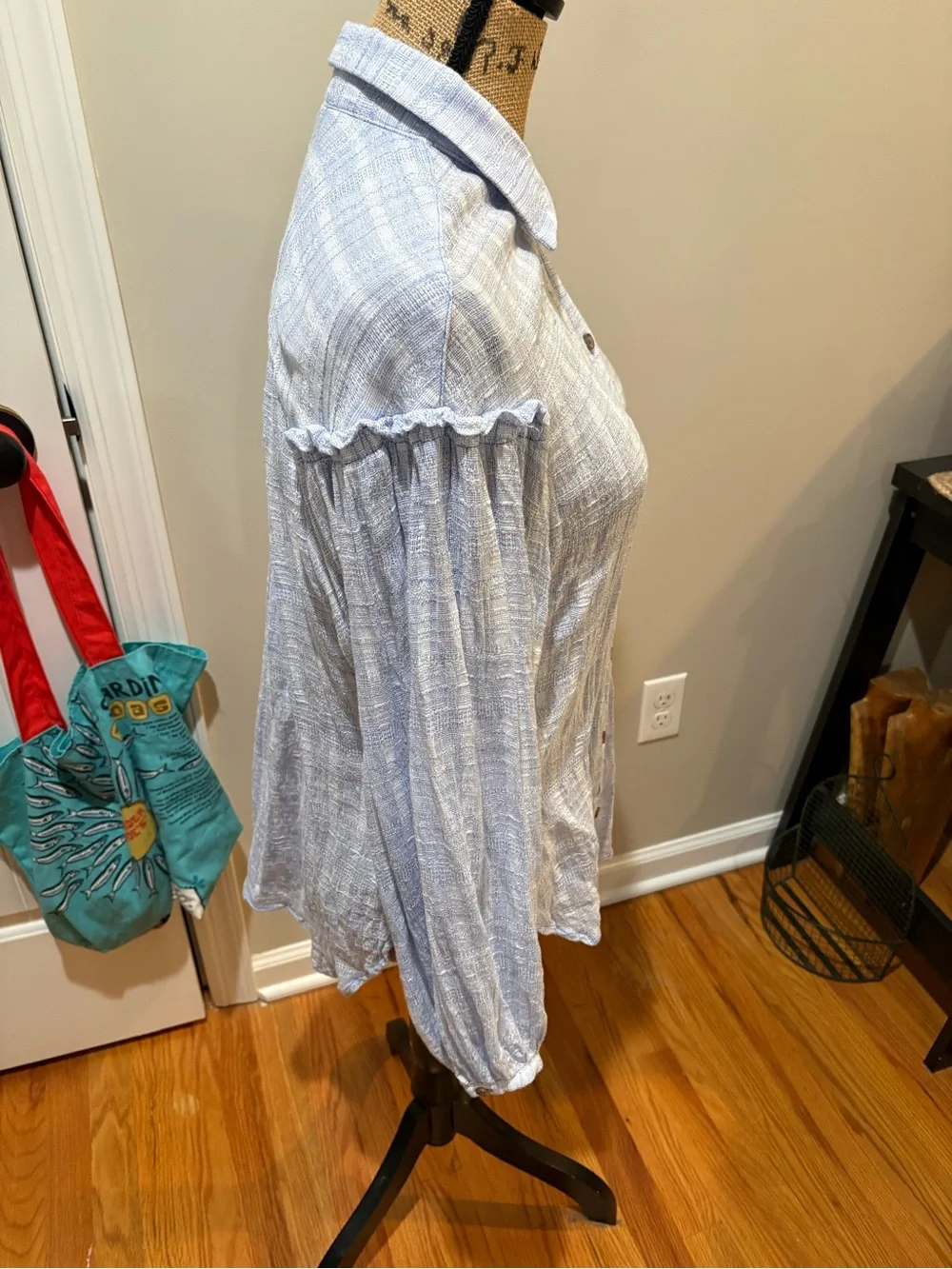🌸FREE PEOPLE Button Down Balloon Sleeve Blouse